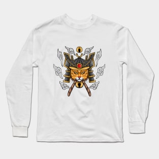 Cat Samurai Long Sleeve T-Shirt